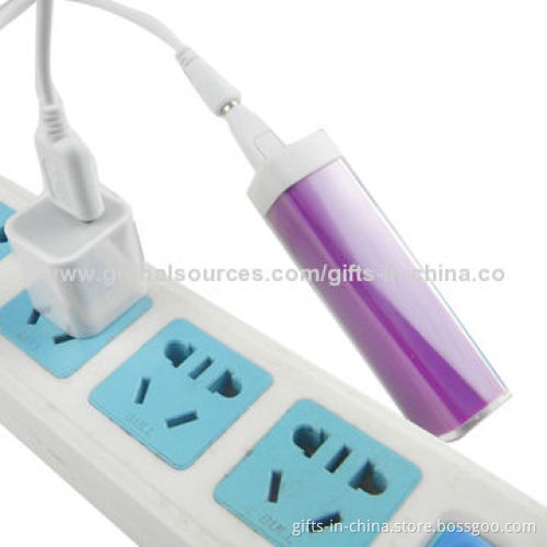Lipstick-shaped Power Bank with 2,600mAh Capacity, Best Choice for Girls